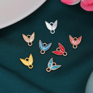 Alloy electrophoresis high color retention vintage flower and bamboo leaf pendant diy Handmade ancient style hanfu cheongsam step shake chopsticks accessories