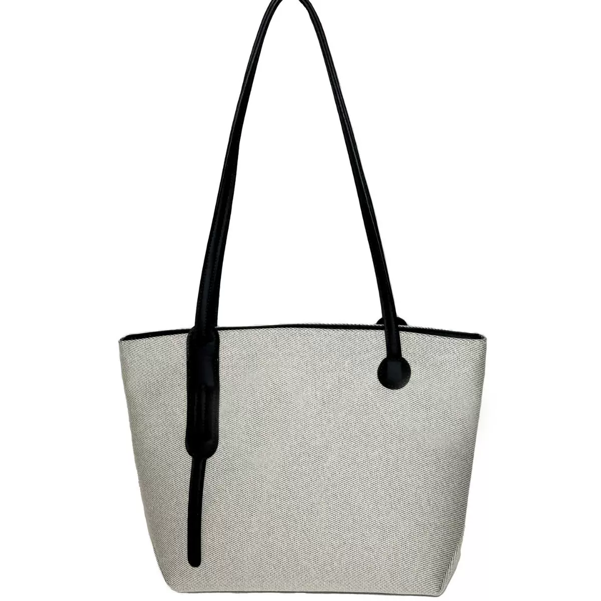 KANGMAO/早秋通勤单肩女包学院风百搭不撞款涤棉色织帆布托特包