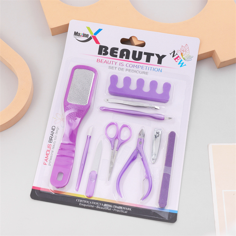 Multi-especificación de la tarjeta de succión de cortadora de uñas, cortadora de uñas, pinzas de piel muerta, archivos de uñas, herramientas de manicuría, tarjeta de succión de color