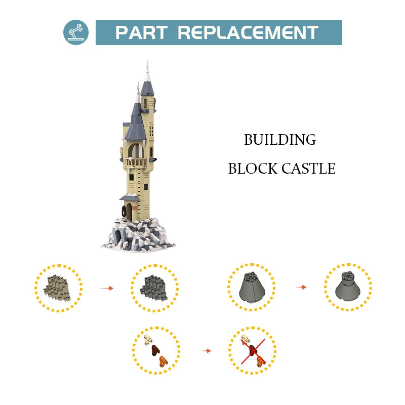 MOC-74348 Домашняя настольная декорация Хедви Харри Поттер совместима с Ledgao для борьбы с конструктором