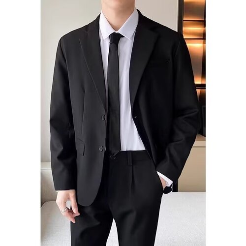 Spring and Autumn New Business Suit Jacket for Men, Formal Professional Suit Set with a Sense of Sophistication, Leisure Western Suit, Complete Set for Men, Trendy