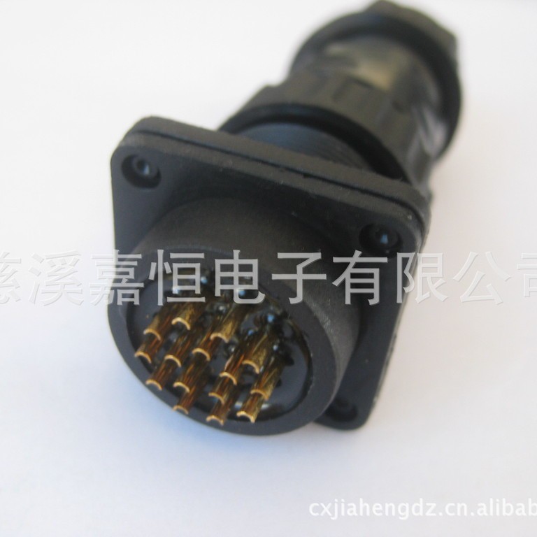 供应15芯优质大功率LED 防水连接器/航空插头插座FUS-2-F 15P