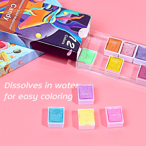 Xile 6 colors 12 colors solid watercolor pigment set nail art pigment pearlescent metal art pigment painting wholesale