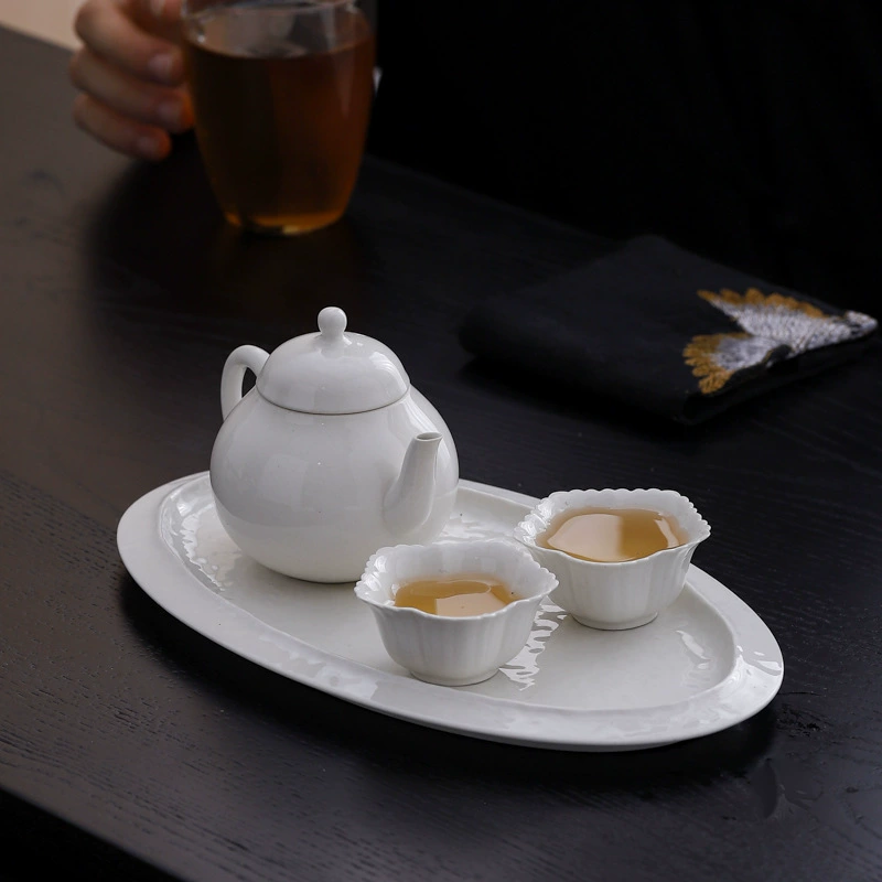 乐佳 Prauman ash ancient mud tea tray pot tea ceremony accessories ceramic dry bubble tea tray refreshments multi -use use