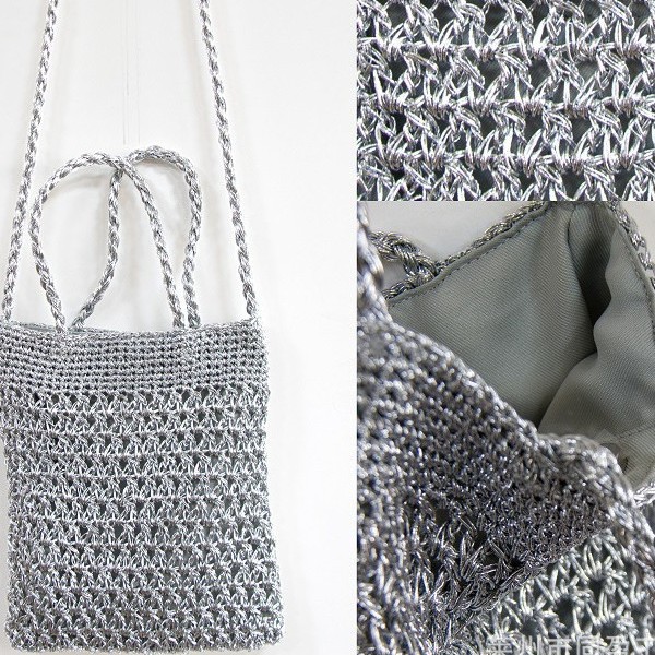 New Luxury Gold And Silver Thread Hand-Woven Women's Shoulder Bag, Handbag, Crossbody Multi-Purpose Bag Wholesale - Thumbnail 2