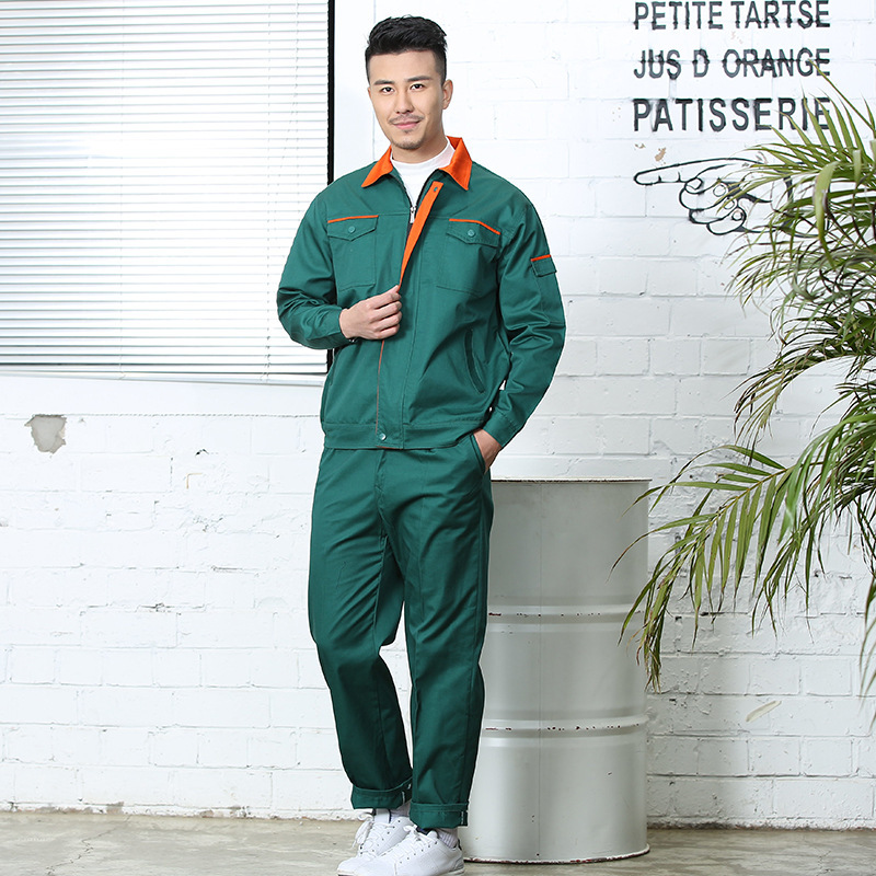 秋の長袖作業服セット耐摩耗性通気性男性労働保険服|undefined