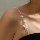 European and American Cross-border New Girls' Rhinestone Underwear Shoulder Strap Butterfly Rose Exposed Bra Underwear Hanging Accessories