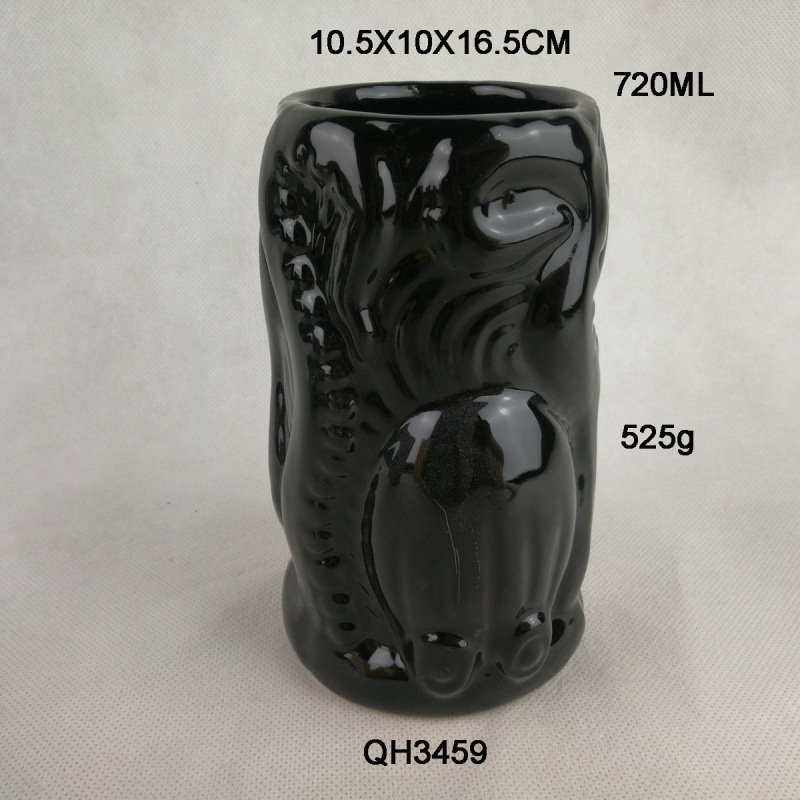 Selección estricta de tazas de cóctel hawaiano, tazas de cerámica de papagaios azules, tazas de esqueleto de zombis, tazas de red