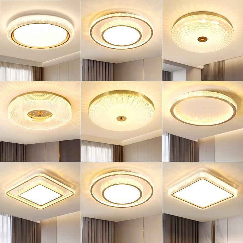 Yida Master Bedroom Ceiling Lamp Light Luxury Crystal Gold Lighting Modern Simple Creative Zhongshan Lighting Fixtures
