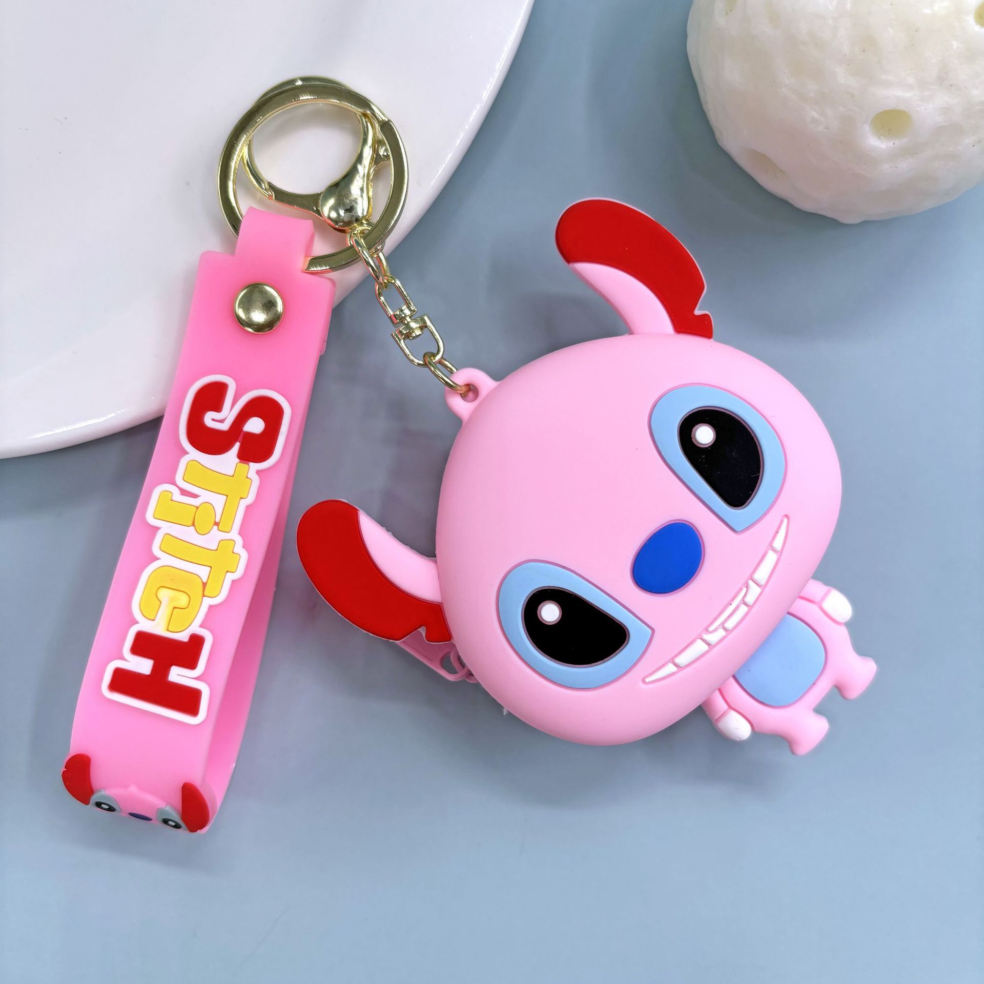 Super lindo Sanliou pareja de almacenamiento bolso de cambio llavero lindo monedero de fresa oso colgante bolso de llaves de chicas