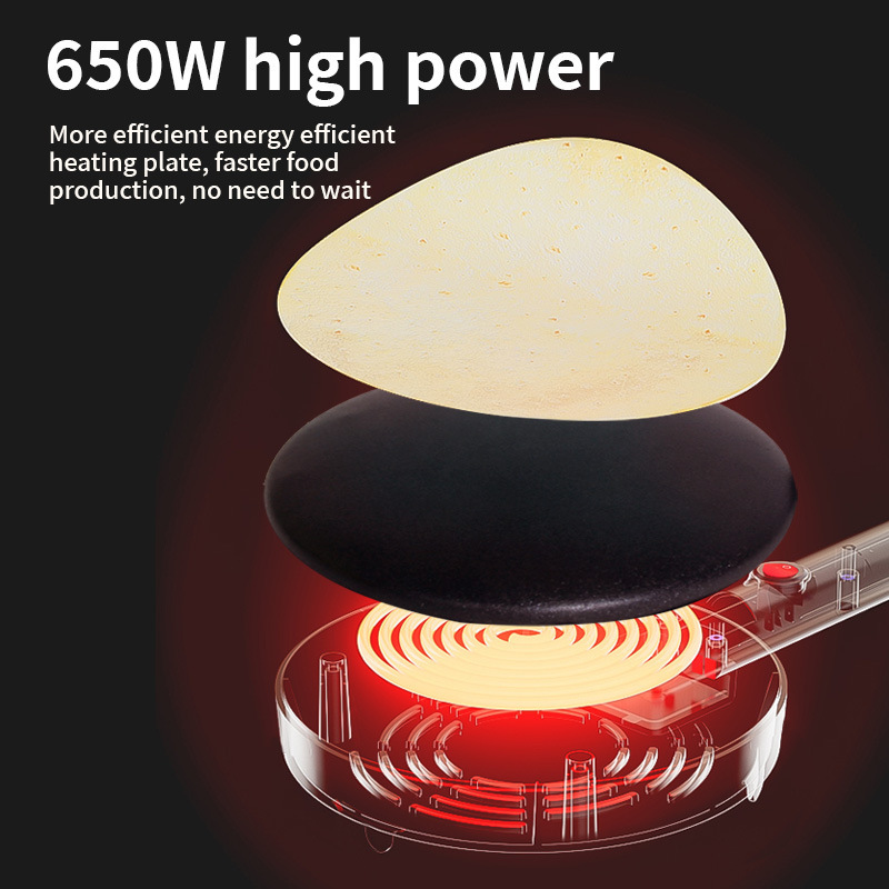 Máquina para Hacer Panqueques Transfronteriza de 110V, Máquina para Hacer Rollitos Primavera Antiadherente, Máquina para Hacer Panqueques, Plancha Eléctrica, Sartén para Panqueques