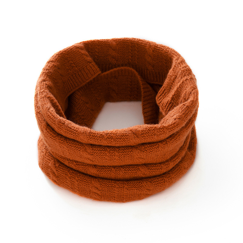 Cashmere Neck Scarf for Men and Women, Versatile Scarf, Winter Twist Knitted Pullover, Pure Color Warm Neck Protector