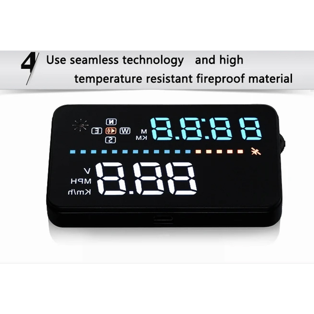 A3 3.5inch Car Hud Head-Up Display Projector Gps Speedometer Obd2 Car Speed Warning