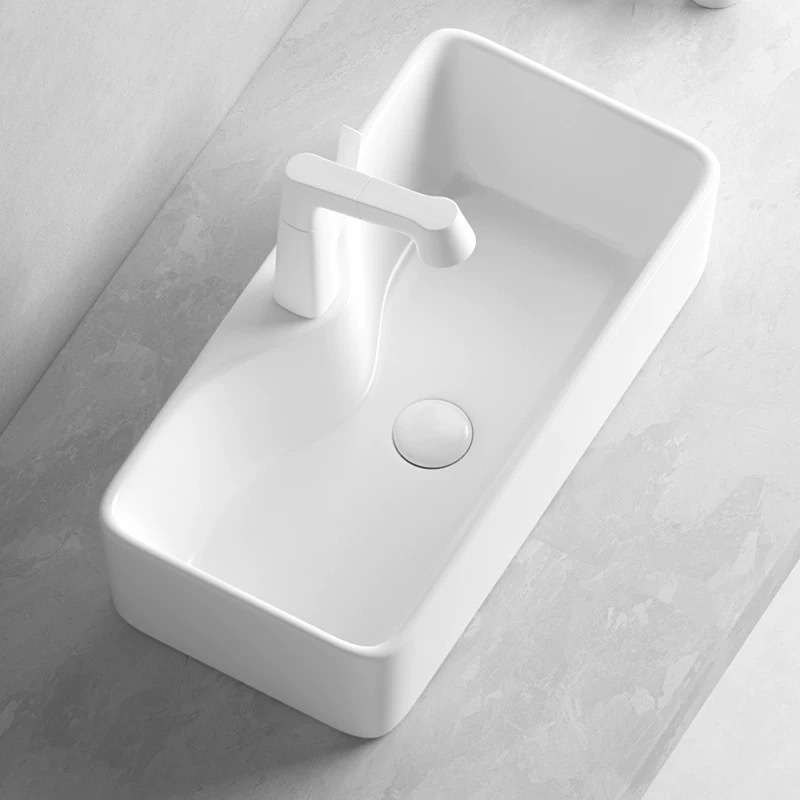 テーブルの上のたらいを深めて水のしぶきを防ぐ大きいサイズの洗面器のトイレの家庭用陶磁器の洗面器のベランダの洗濯器|undefined