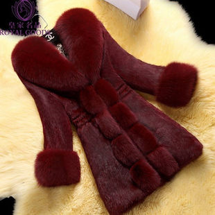 Fashionable Imitation Rabbit Fur Women's Imitation Fur Outwear Mid-Length Autumn and Winter Imitation Fur Outwear Women's Imitation Fox Spring Melt