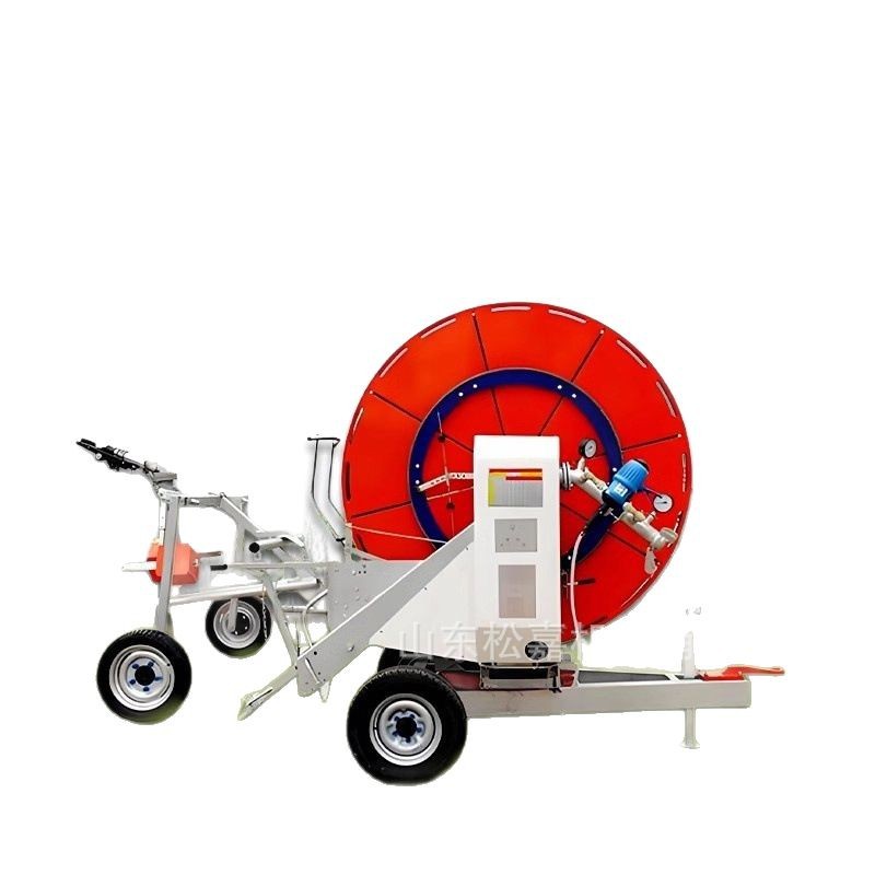 máquina de riego tipo bobina agrícola de gran flujo de alta elevación máquina de riego de tierra móvil para riego de tierra de campo