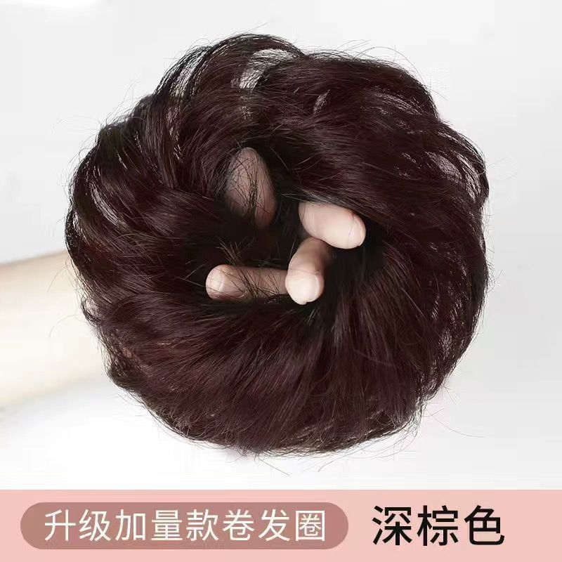 Cabeza de pelo real, anillo de pelo de simulación, bolsas de pelo de pino, bolsas de pelo de estilo antiguo, bandeja de pelo, brote de flores, artefacto mágico