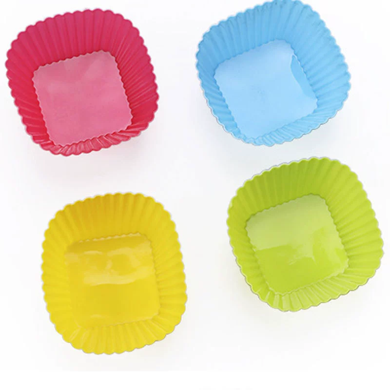 Silicone rectangular mold contains rose, 7cm