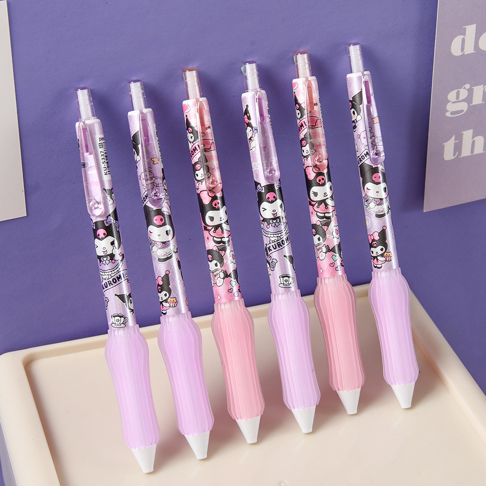 Biblioteca de dibujos animados lápiz automático protector de cubierta de lápiz suave lápiz sin cortar para estudiantes de papelería
