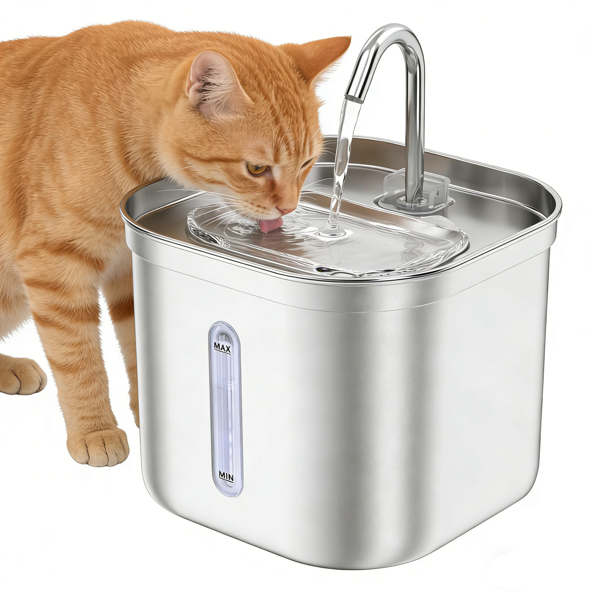 宠物饮水机不锈钢 304金属猫咪饮水器智能猫狗喂水新款宠物用品厂