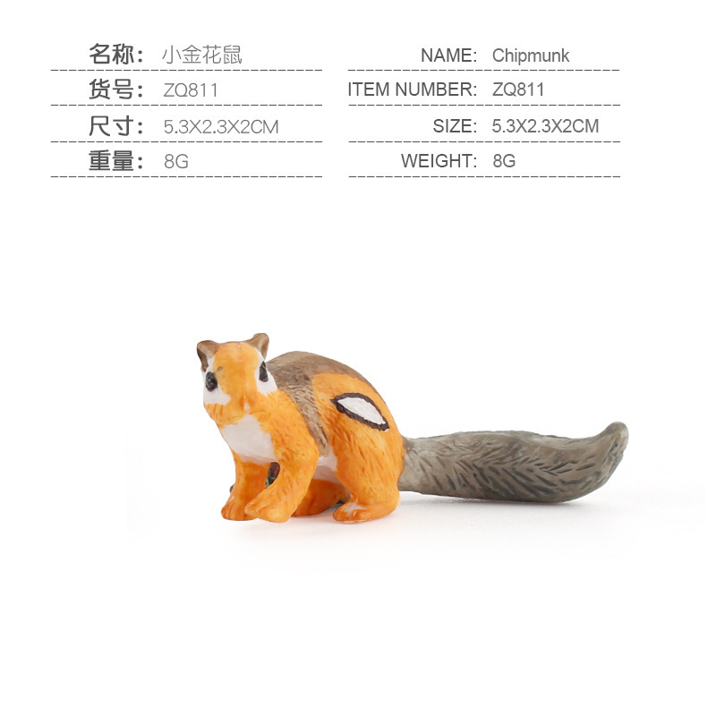 Niños cognitivo puzzle simulación animal modelo de ratón conejillo de indias ratón topo ardilla adornos estáticos sólidos hechos a mano