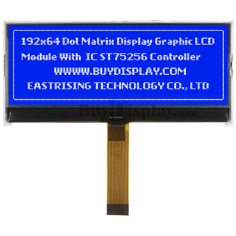 4寸192*64蓝底白字/图形点阵显示屏幕/COG液晶屏模块