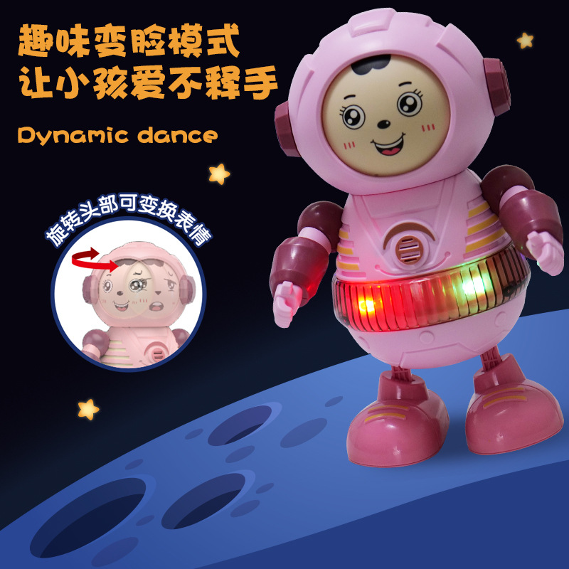 Canto eléctrico y baile astronauta divertido cambio de cara swing espacio robot juguetes educativos para niños