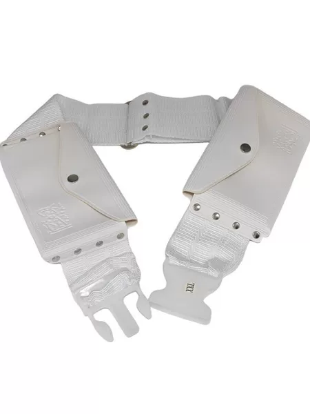 Factory Direct Sale of New Model Arabic Hajj Waist Bag, Adjustable Hajj Waist Bag with Buckle, Boxed, White with Rivets