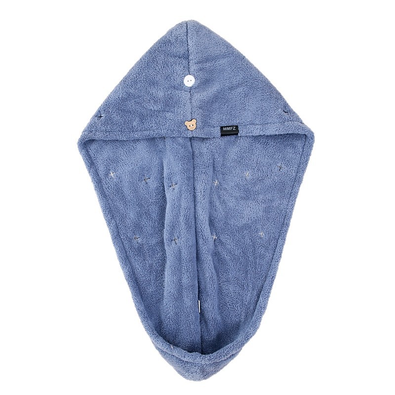 Touca de Banho de Coral Fleece Grossa, Macia, Resistente, Absorvente e de Secagem Rápida - Nova Toalha para Secar Cabelo - Uso Doméstico_voghion.com