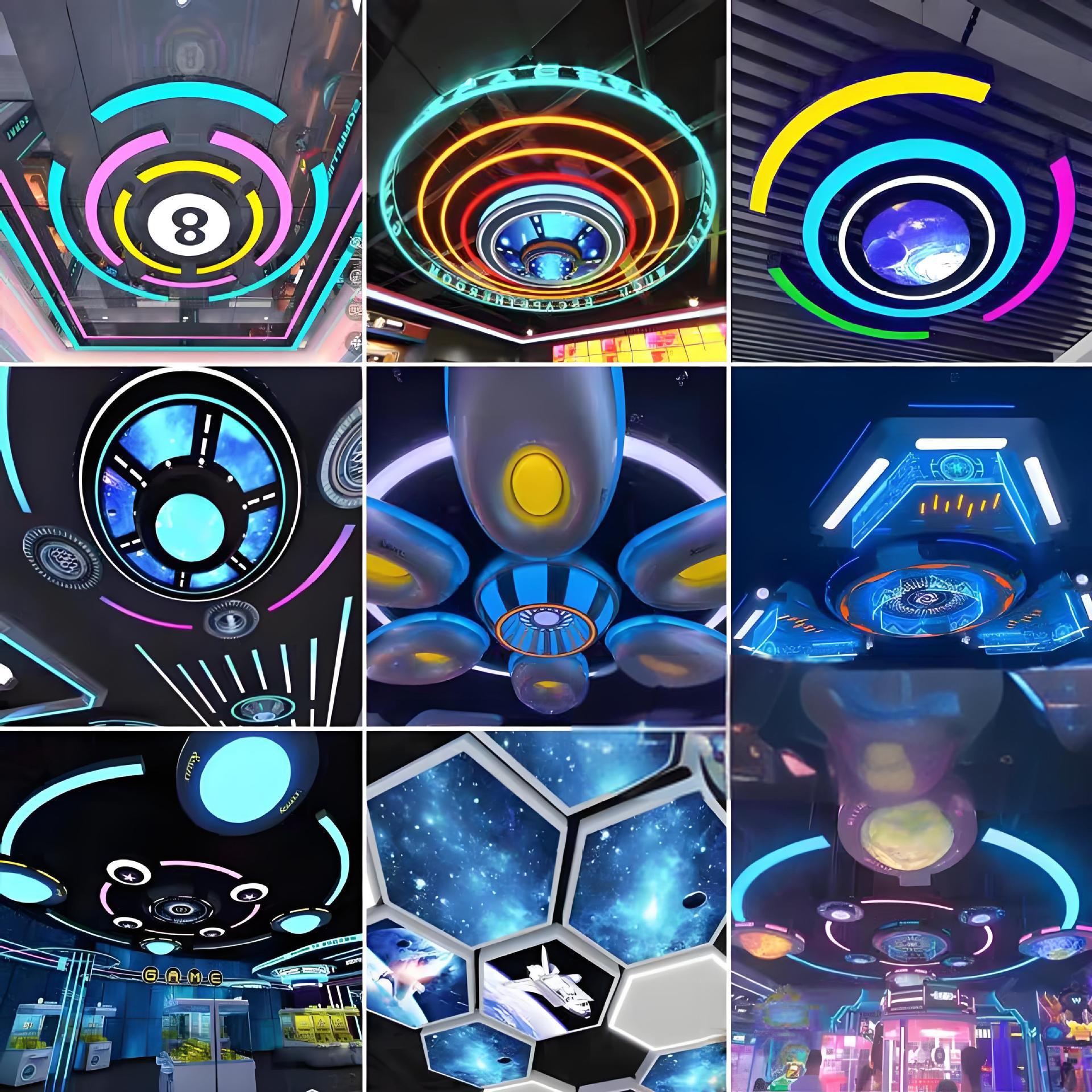 Módulo de modelado de iluminación de café en línea Iluminación de atmósfera Juegos de la ciudad Sala de juegos Lámpara de forma especial KTV Lámpara decorativa de atmósfera personalizada