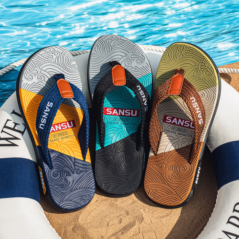Chanclas transfronterizas Sandalias y zapatillas antideslizantes EVA para hombre Zapatos de playa con chanclas de Tailandia Verano casual personalidad moda tendencia