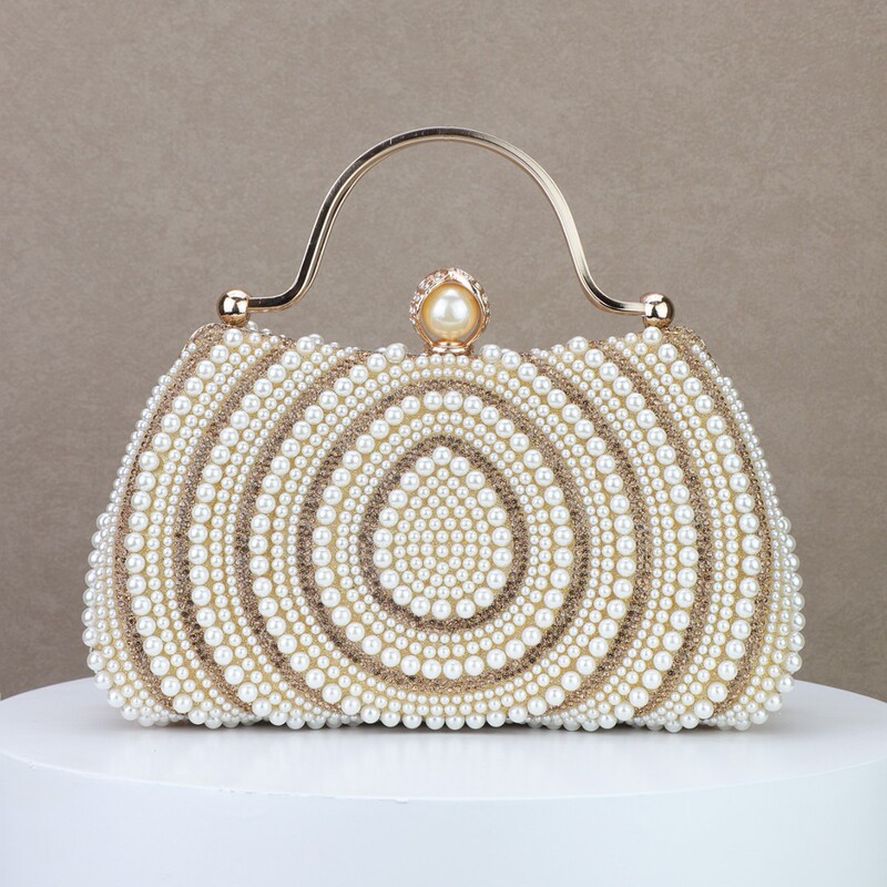 2026 New Style Light Luxury Pearl Handbag, Socialite Evening Dress Bag, High-End Handbag, Diamond-Encrusted Crossbody Bag for Women