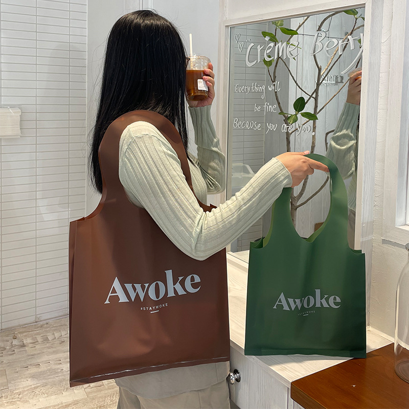 加厚38丝磨砂服装店手提袋子装衣服用礼品购物画室塑料袋印刷logo