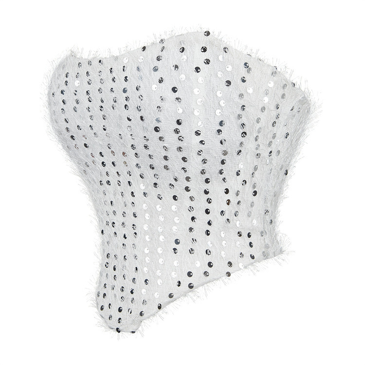 Nuevo hilo de malla con sequinilla hilo de red club de noche sexy plástico chaqueta Amazon temu suministro transfronterizo