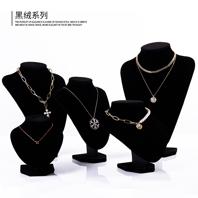 Necklace Display Stand V-Shaped Velvet Mannequin Neck Jewelry Stand Accessory Storage Display Stand Model Stand Wholesale Necklace Display Stand V-Shaped Velvet Mannequin Neck Jewelry Stand Accessory Storage Display Stand Model Stand Wholesale