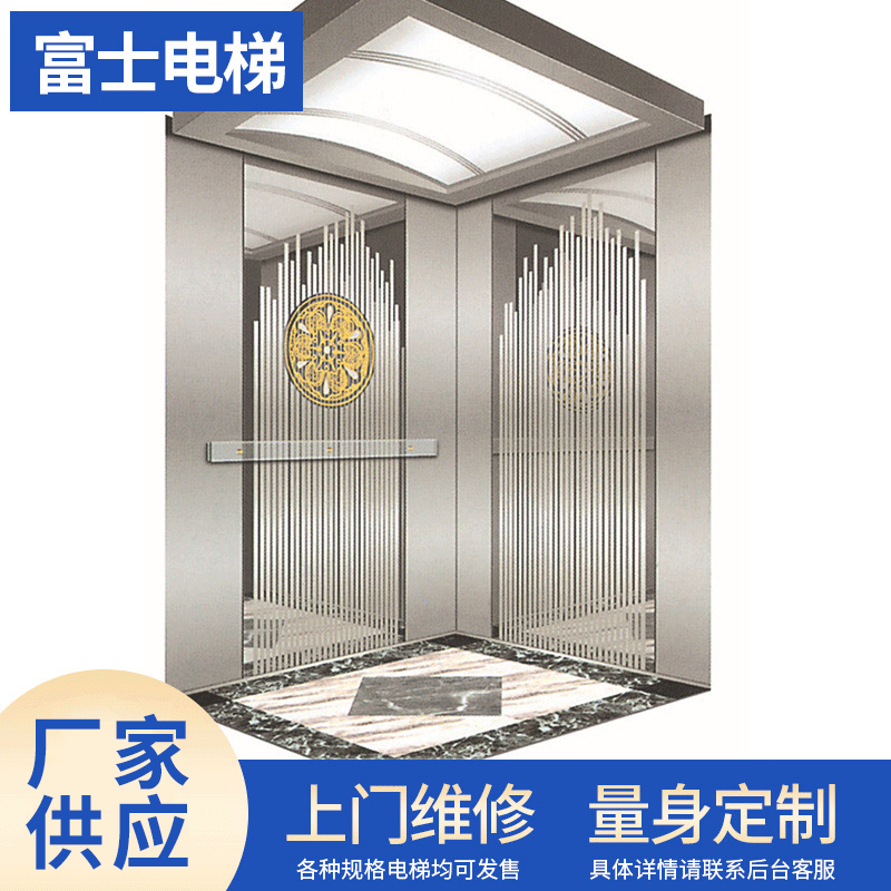 厂家批发 固定式高层升降乘客电梯 豪华别墅家用电梯工程品牌电梯