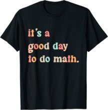 2024外贸圆领T恤上衣It‘sa good day to do math字母简约趣味