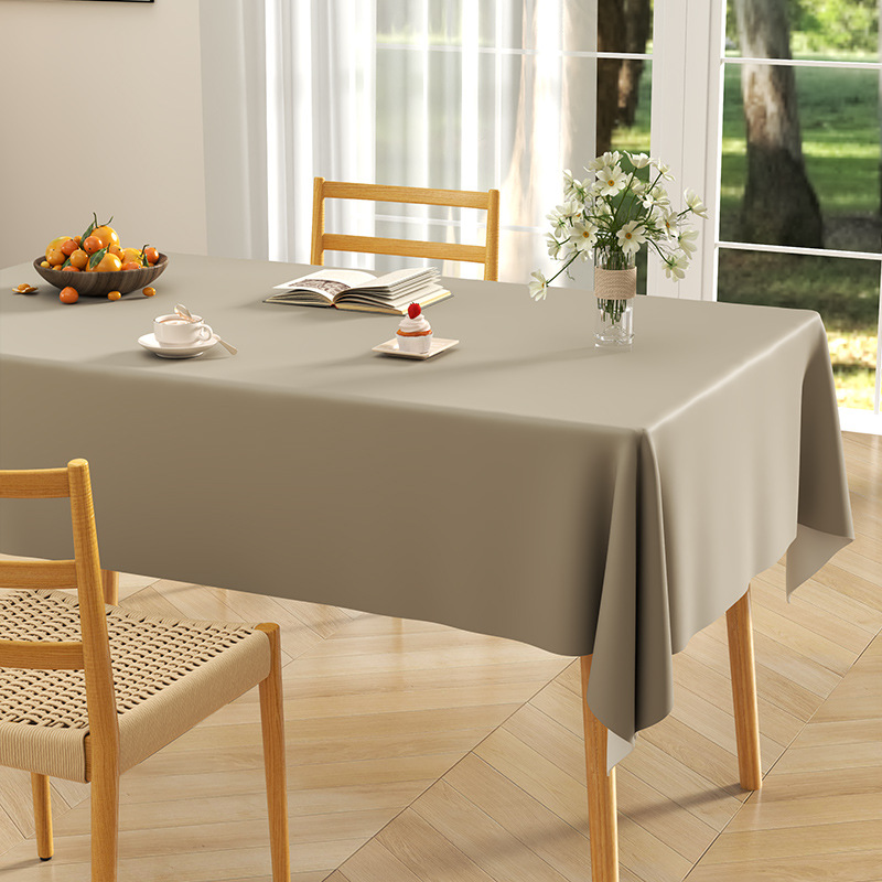 Mantel de color sólido de alta calidad, sin lavado, impermeable y a prueba de aceite, mesa de centro, mantel suave, mantel de piel de cordero, mantel rectangular