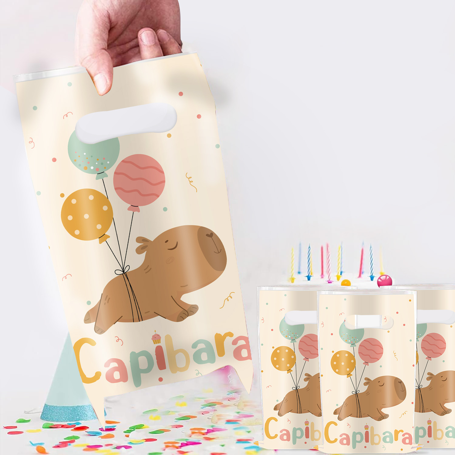 Kapibala Theme Gift Bag Kidsren's Birthday Party Tote Bag Packaging Supplies Scene Layout Decoration Supplies