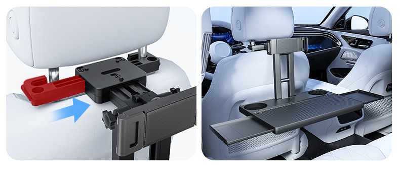 Anti-Slip Car-Mounted Small Table Board, Foldable Rear Seat Table for Car Use, Dining Table, Computer Stand, Table