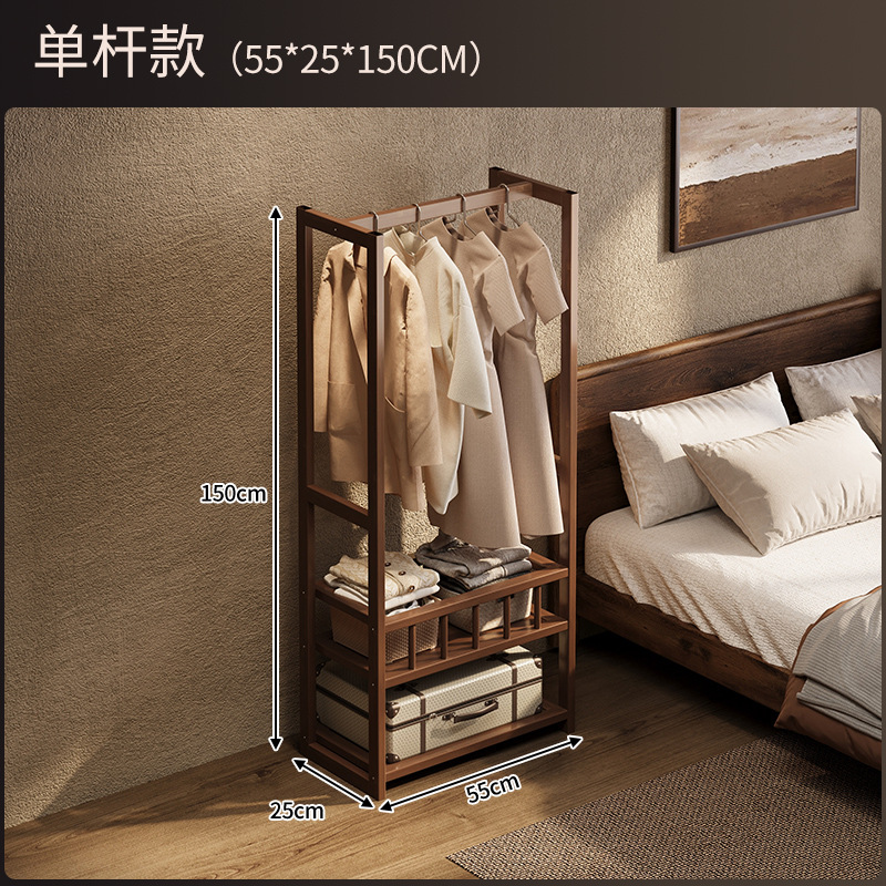 Estante de almacenamiento de ropa vertical multifuncional para el hogar, estante de almacenamiento abierto para el piso del dormitorio