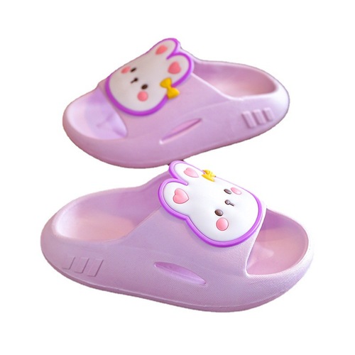 Wholesale street stall children's slippers bunny non-slip wear-resistant soft bottom household bathroom small, medium and large children's slippers girls