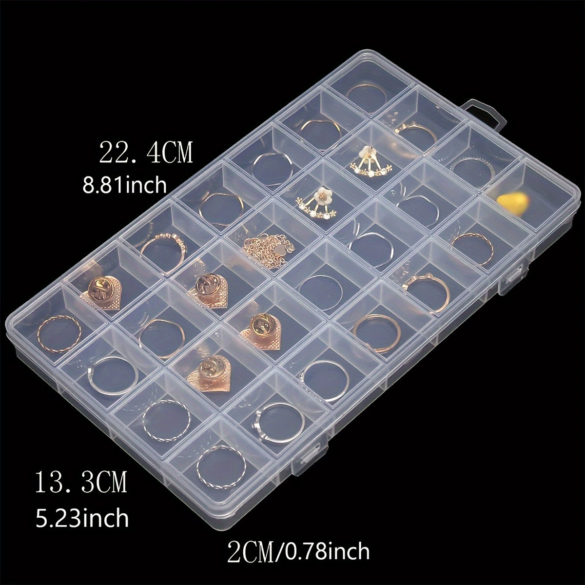 Storage box, small storage system, earrings, transparent plastic accessory
