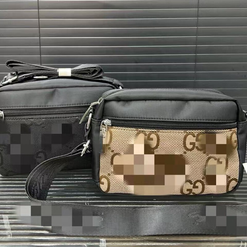 Cross-Border New m Lv Men's Bag Women's Bag Genuine Leather Messenger Bag Chain Bag Box Bag Three-In-One Black Warrior Pillow Bag