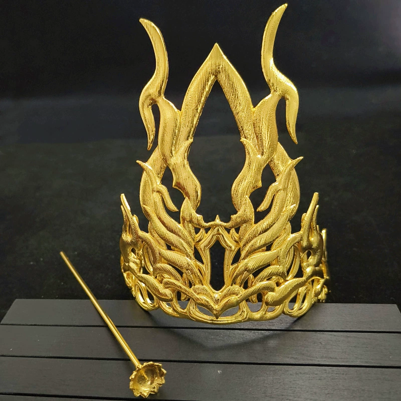 ancient wind bouncing DIY men's crown c -shaped half -crown hanfu head crown ancient wind wind model electric polysis