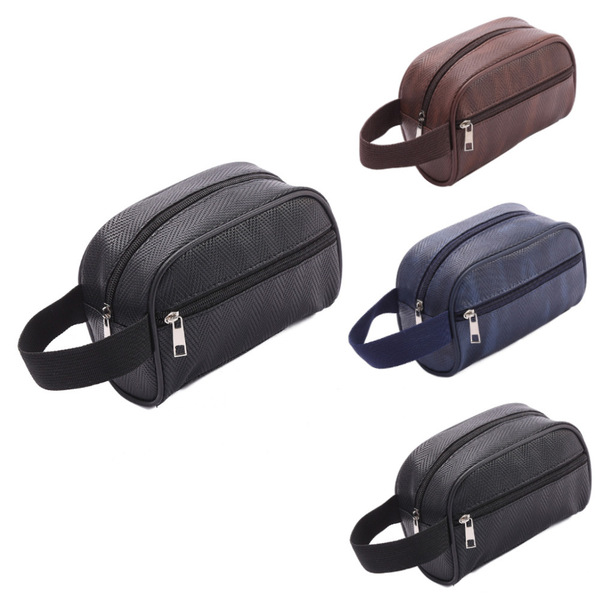 Waterproof capacious universal cosmetic bag PVC for men and women