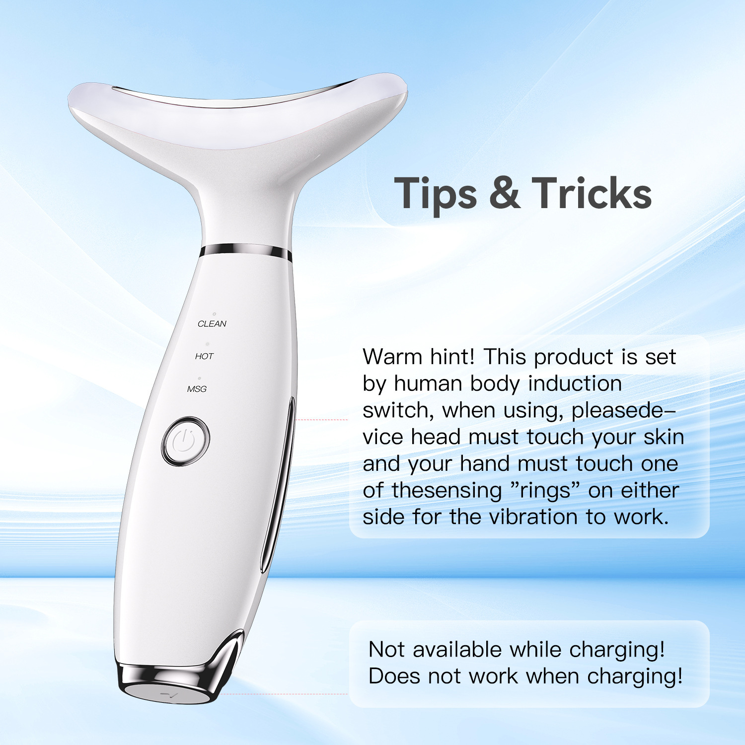 Instrumento de belleza del cuello, compresa caliente de luz de color, masaje vibratorio, aparato de adelgazamiento facial, estiramiento facial, belleza estricta image 4