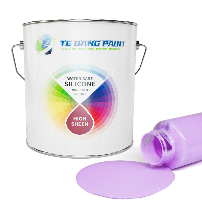 淡紫色水性有机硅涂料耐高温耐磨不粘涂料易清洁防腐蚀高光泽