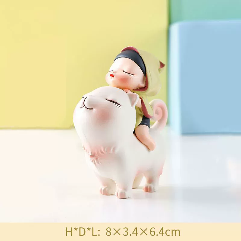 Mi life Jia Xiaoou милый маленький зверёк кот генерал дракон медведь искусство прилив играющая девушка настольный автомобиль