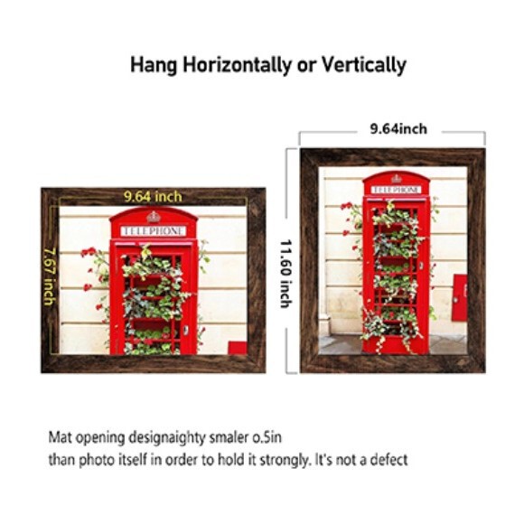 Wooden Photo Frame Desktop Hangable Wall Simple Texted Couple Family Photo Frame Postcard Collection Frame